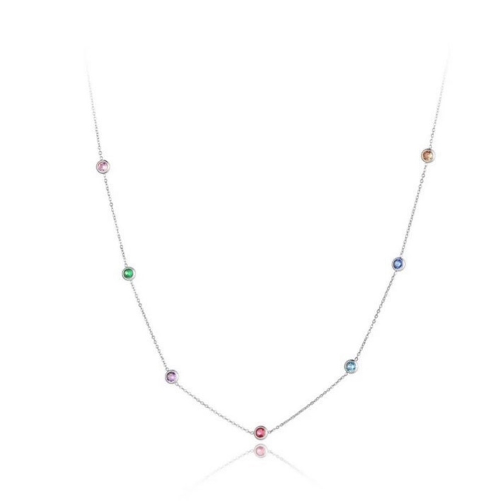 Gorgeous Swarovski Elements Multicolor Necklace 4… - image 3